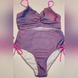 Women's Bikini Set Two Piece Swimsuits High Waisted Spaghetti Adjustable Straps